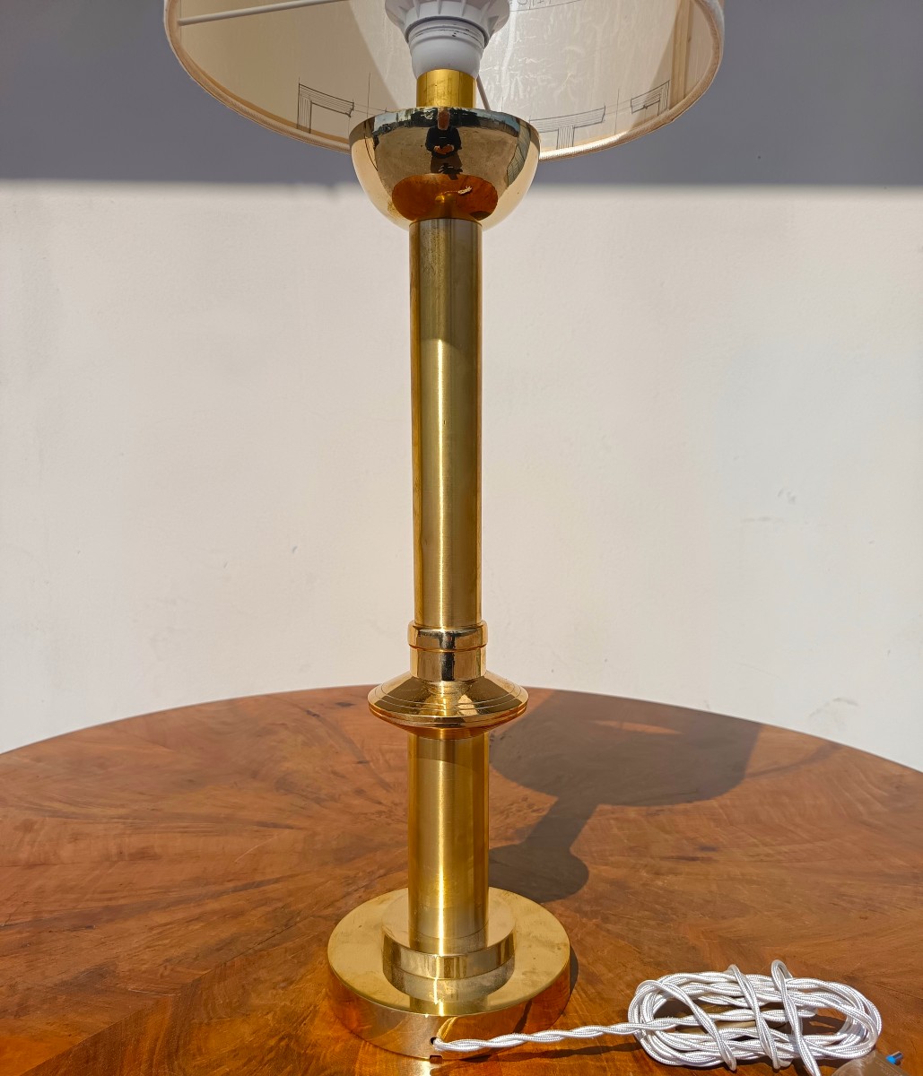 Lampe en bronze Rationaliste 1930-photo-3