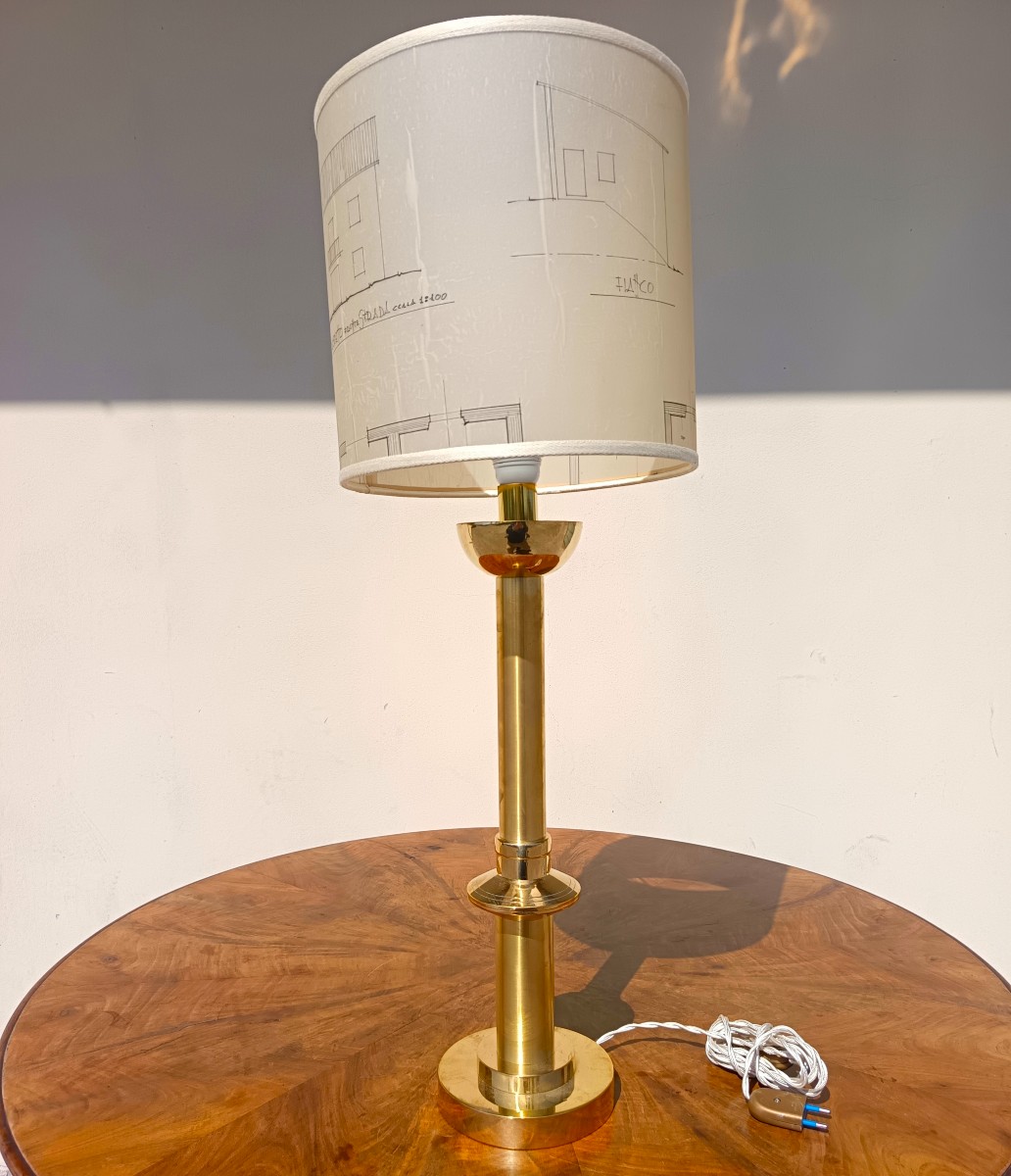 Lampe en bronze Rationaliste 1930-photo-4