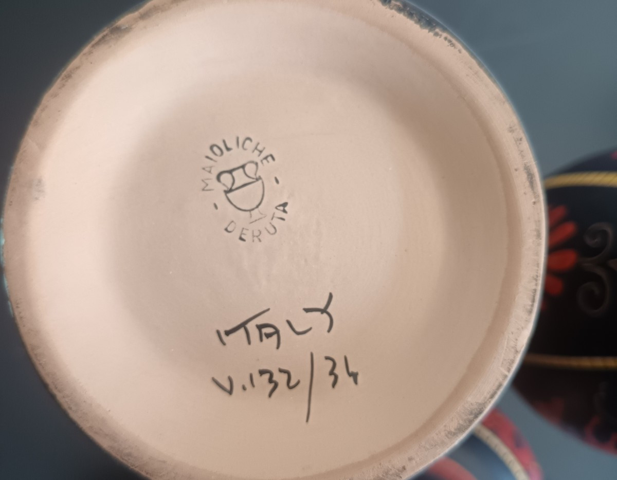 Triptyque de vases Deruta 1930-photo-2