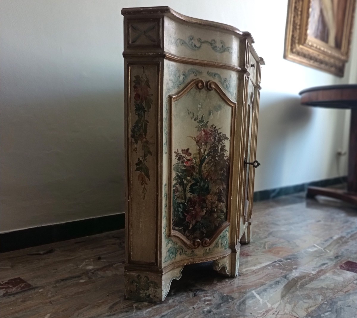 Petit meuble vénitien laqué début XXème siècle-photo-3