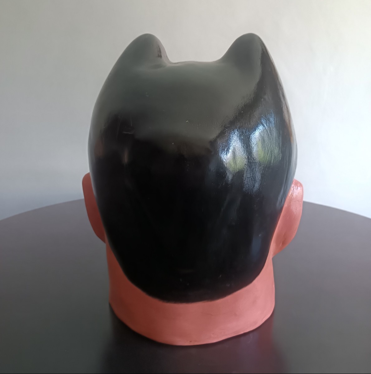 Triptyque de masques chinois 1920 papier mâché-photo-5