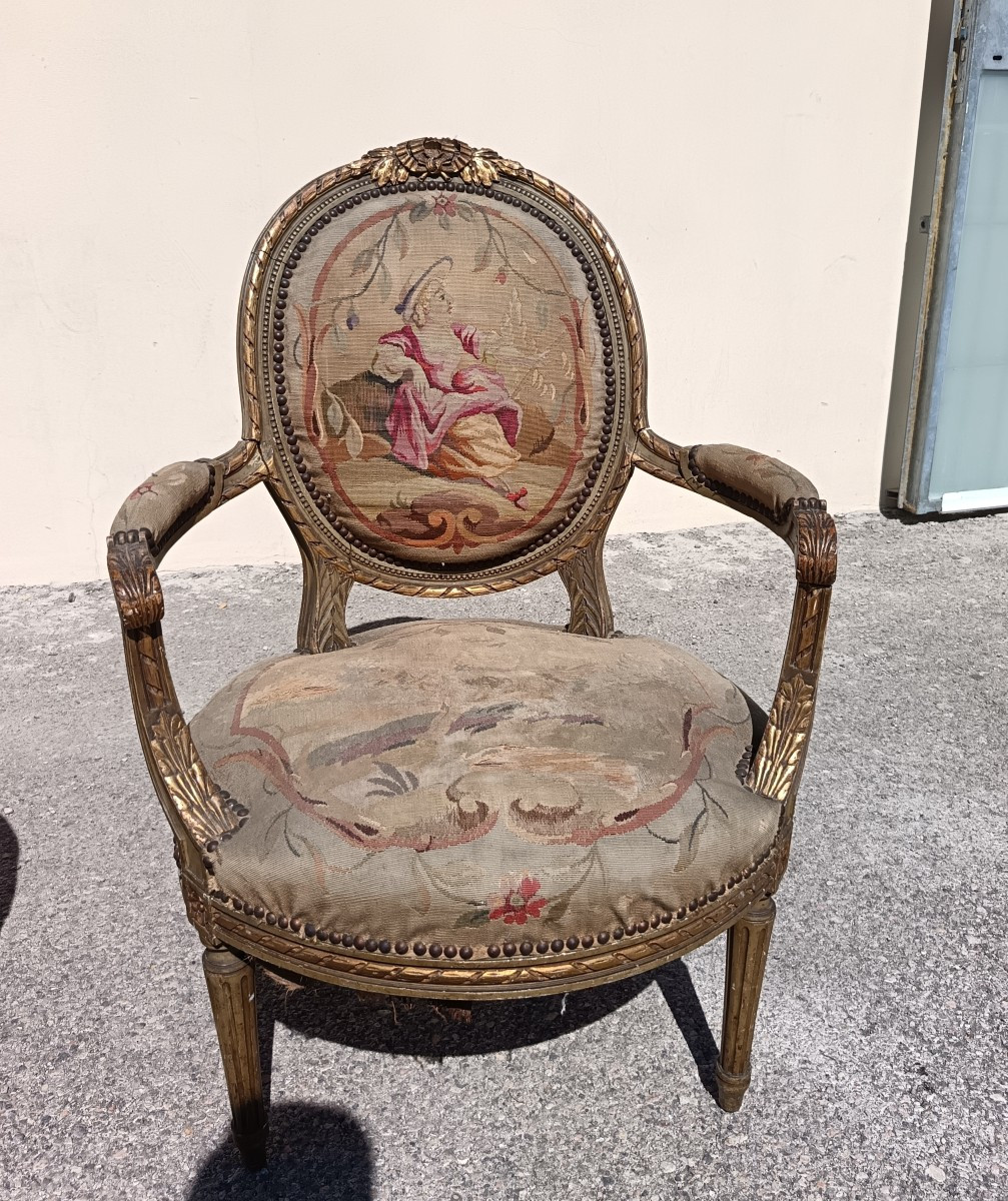 Pair Of 19th-century French Armchairs-photo-3
