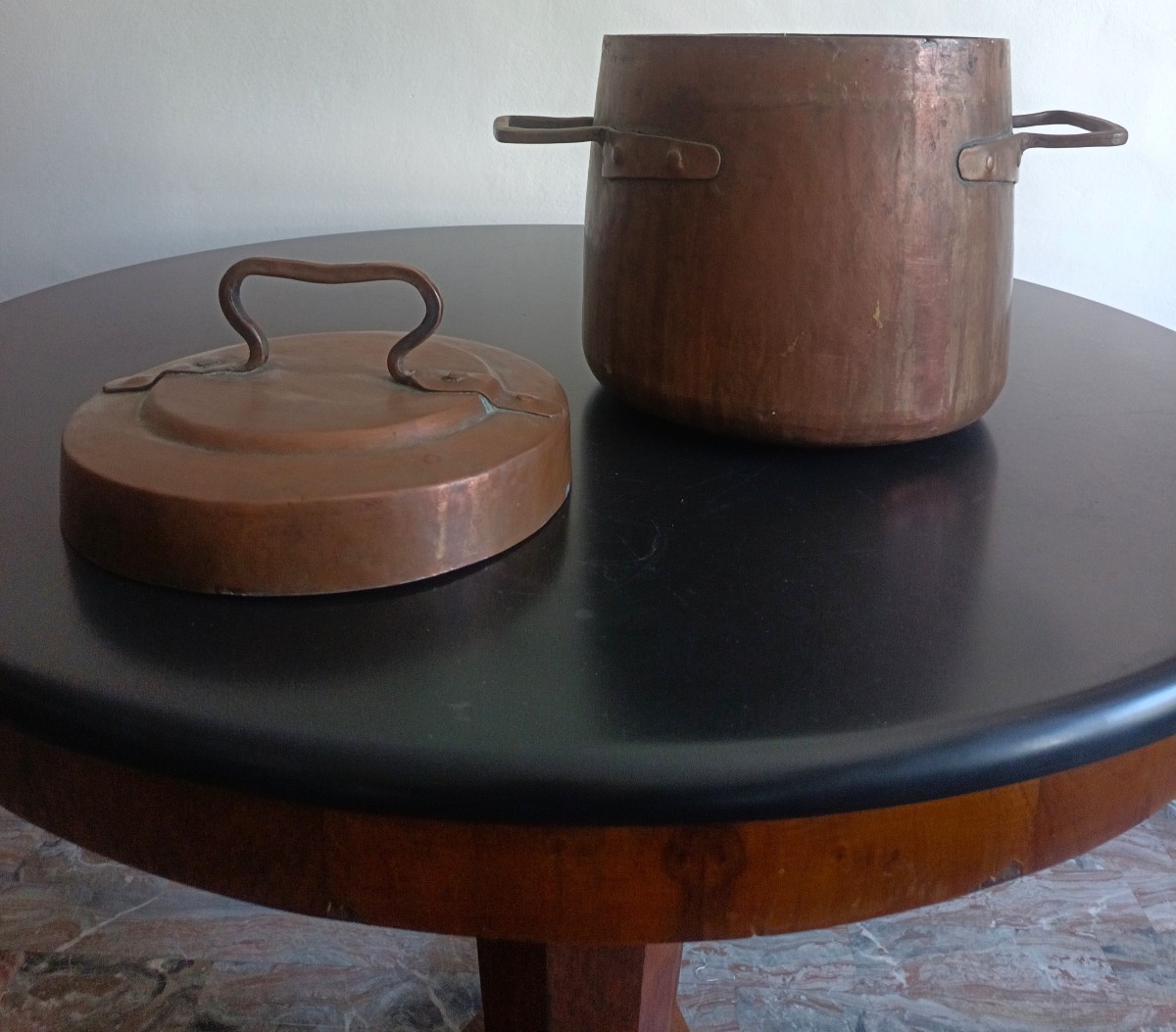 Set Of 8 18th-century Copper Cooking Pots-photo-3