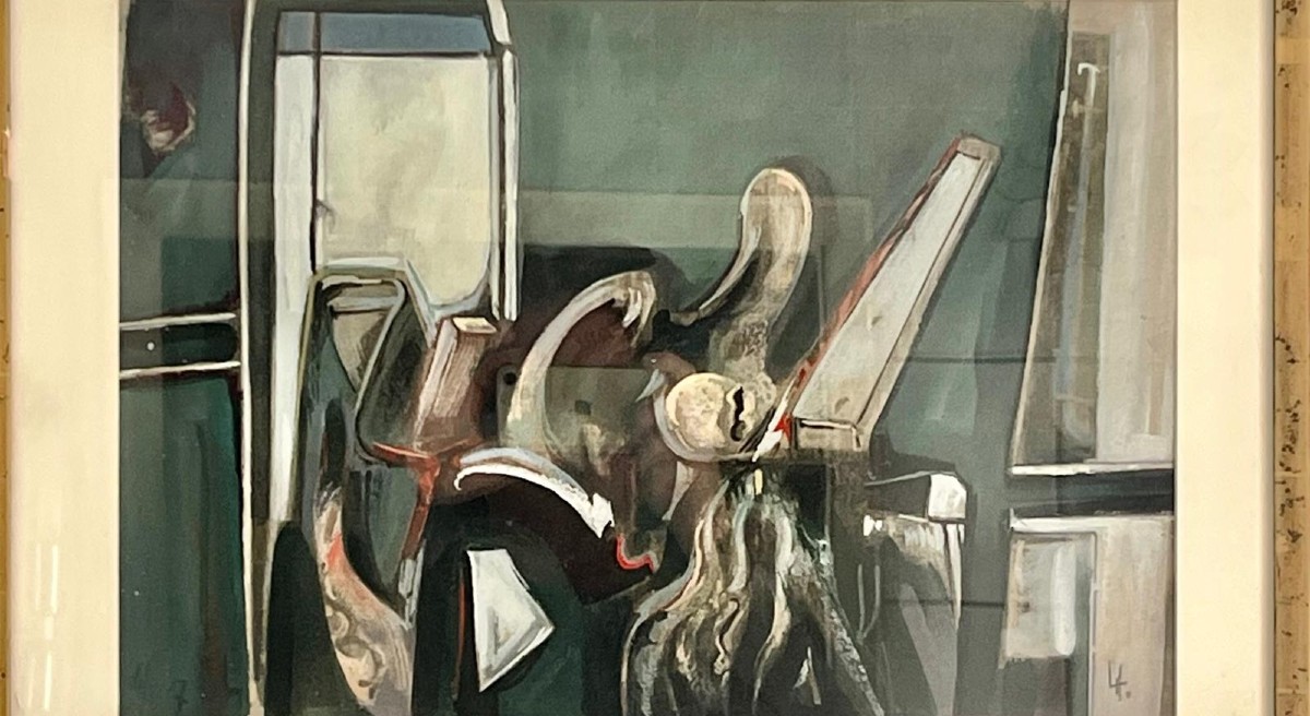 Huile sur toile Confusion interne 1955 Vito Montanari-photo-2