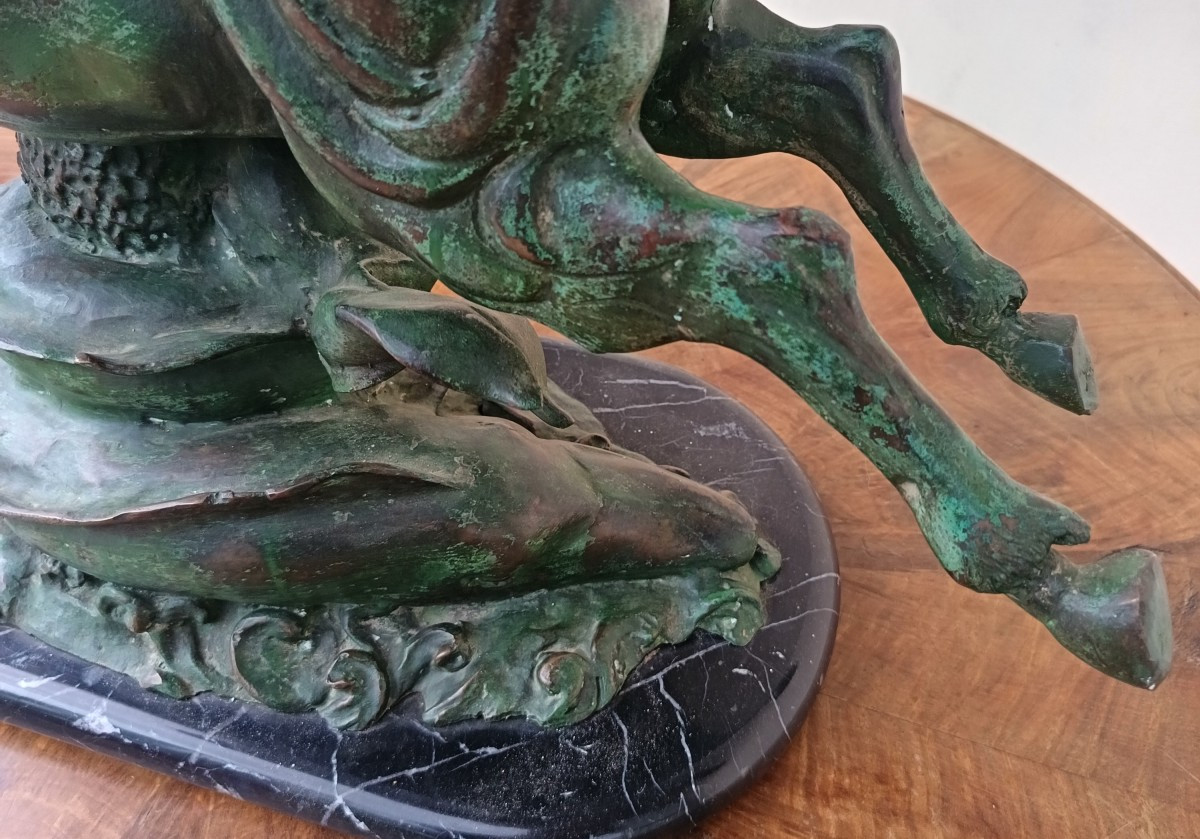 Sculpture Rationaliste en bronze de 1930 Hippogriffe-photo-3