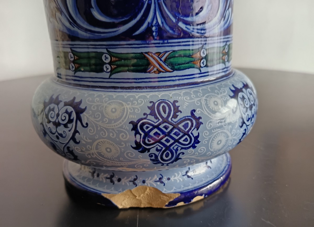 Vase Albarello de pharmacie XIXe siècle-photo-3