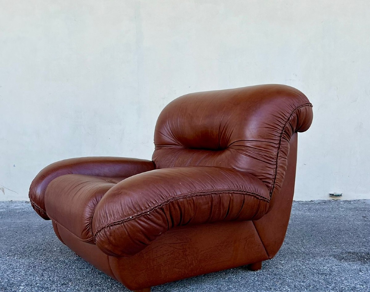 Paire de fauteuils vintage des années 70 Adriano Piazzesi-photo-4