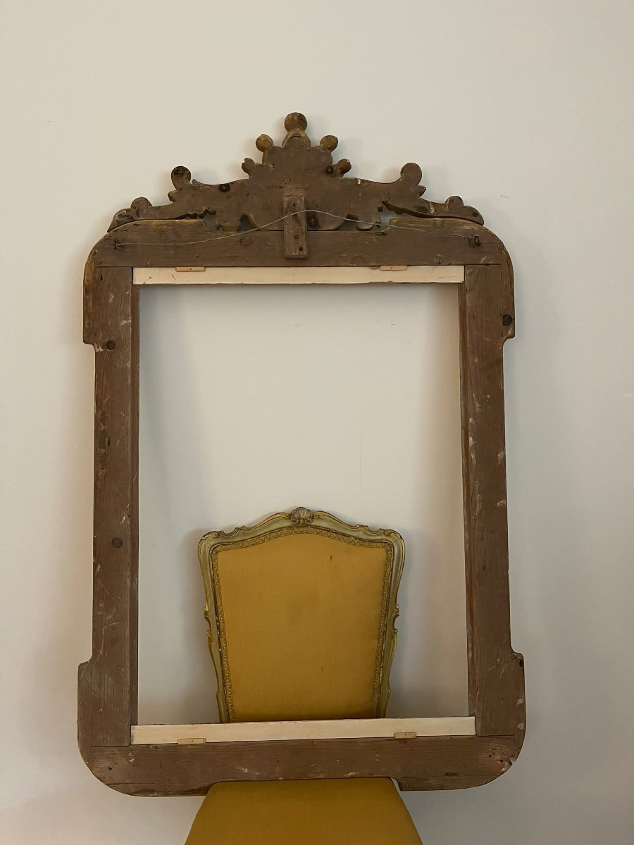 18th-century Mercury-gilded Frame With A Cornice-photo-1
