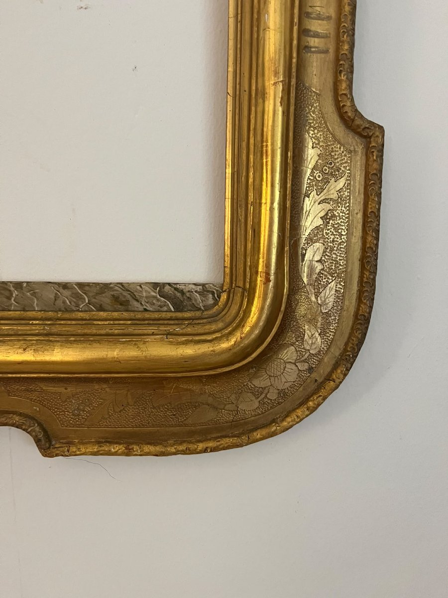 18th-century Mercury-gilded Frame With A Cornice-photo-2