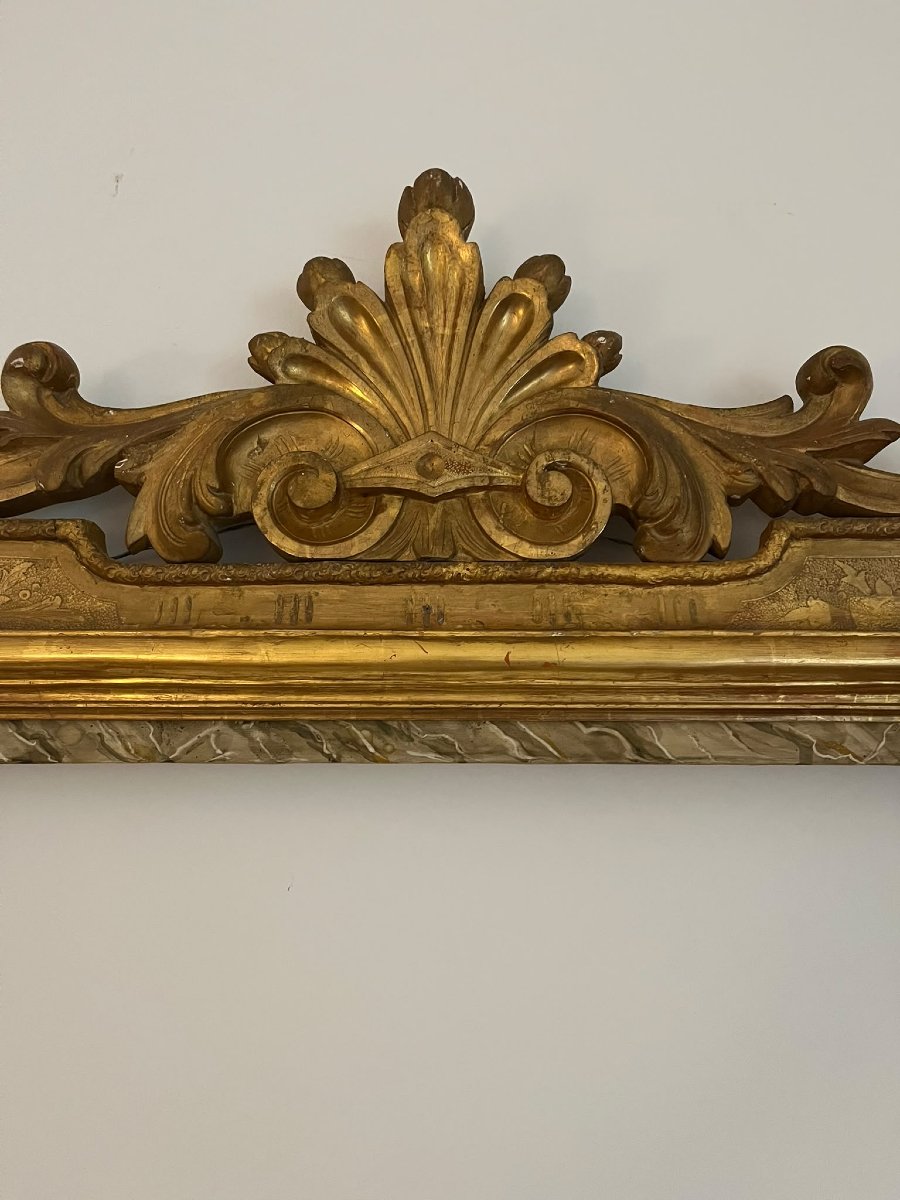 18th-century Mercury-gilded Frame With A Cornice-photo-6