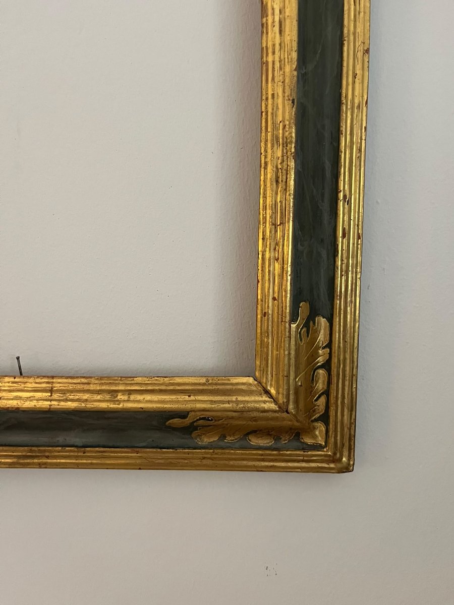 18th-century Venetian Wooden Frame, Lacquered And Gilded With Pure Gold-photo-3