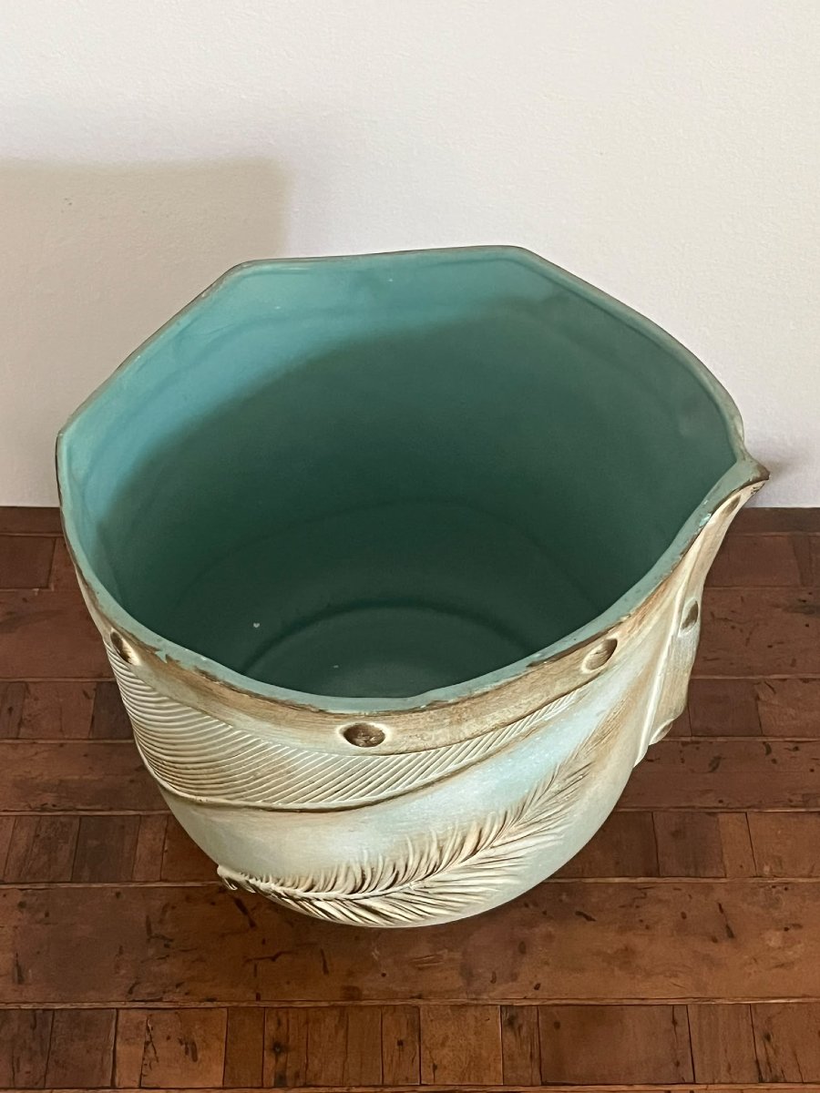 Painted Clay Column And Planter, America, 1910–20-photo-3