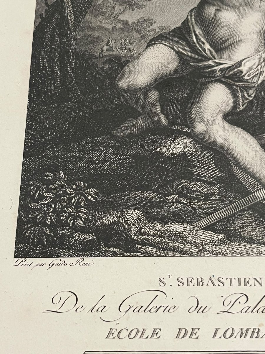 Eau-forte de 1786 par Jean Louis Delignon - Saint Sébastien-photo-1