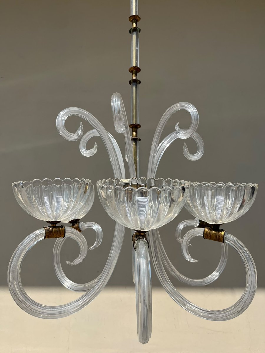Lustre 'animaux marins' verrerie Ercole Barovier 1930-photo-4