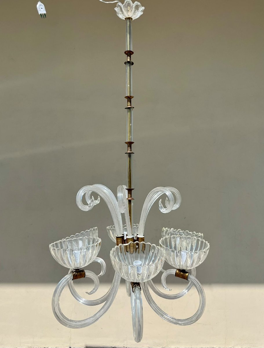 Lustre 'animaux marins' verrerie Ercole Barovier 1930-photo-1