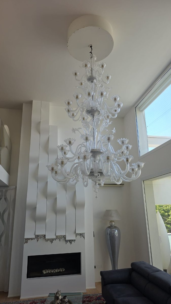 Lustre Venezia balloton 1930 en verre de Murano-photo-2