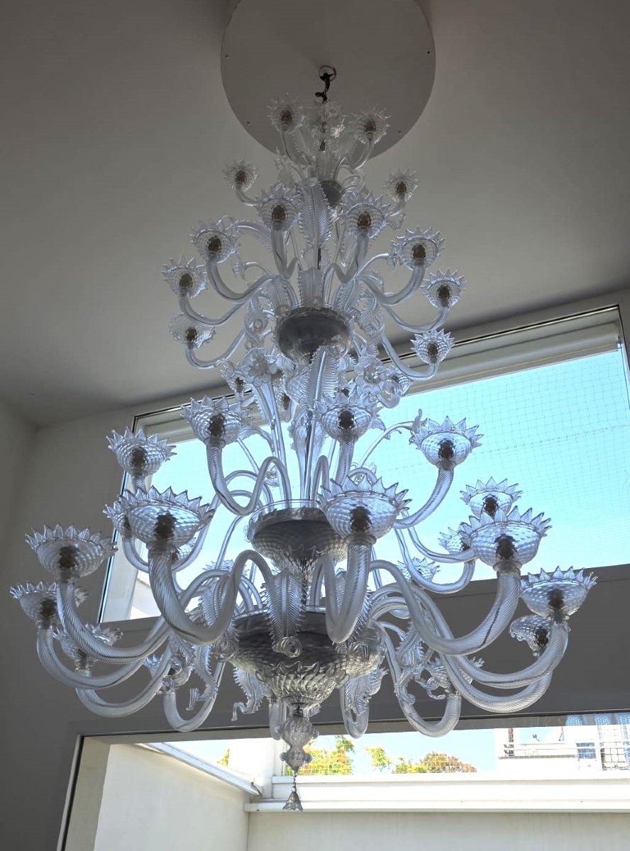 Lustre Venezia balloton 1930 en verre de Murano-photo-3