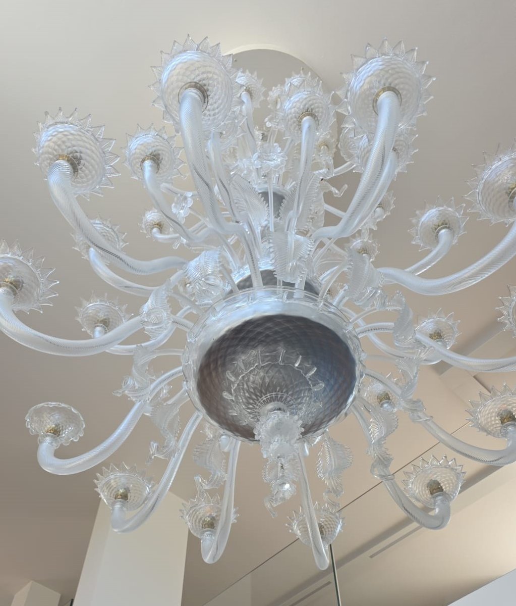 Lustre Venezia balloton 1930 en verre de Murano-photo-1