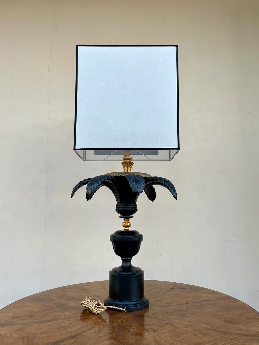 900 Wooden Palm Table Lamp-photo-4