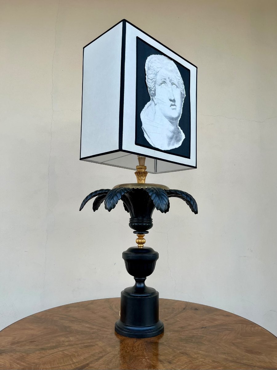 900 Wooden Palm Table Lamp-photo-1