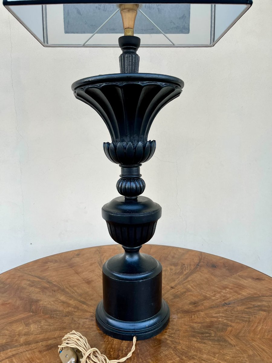 Lampe en bois ébony 1930-photo-4