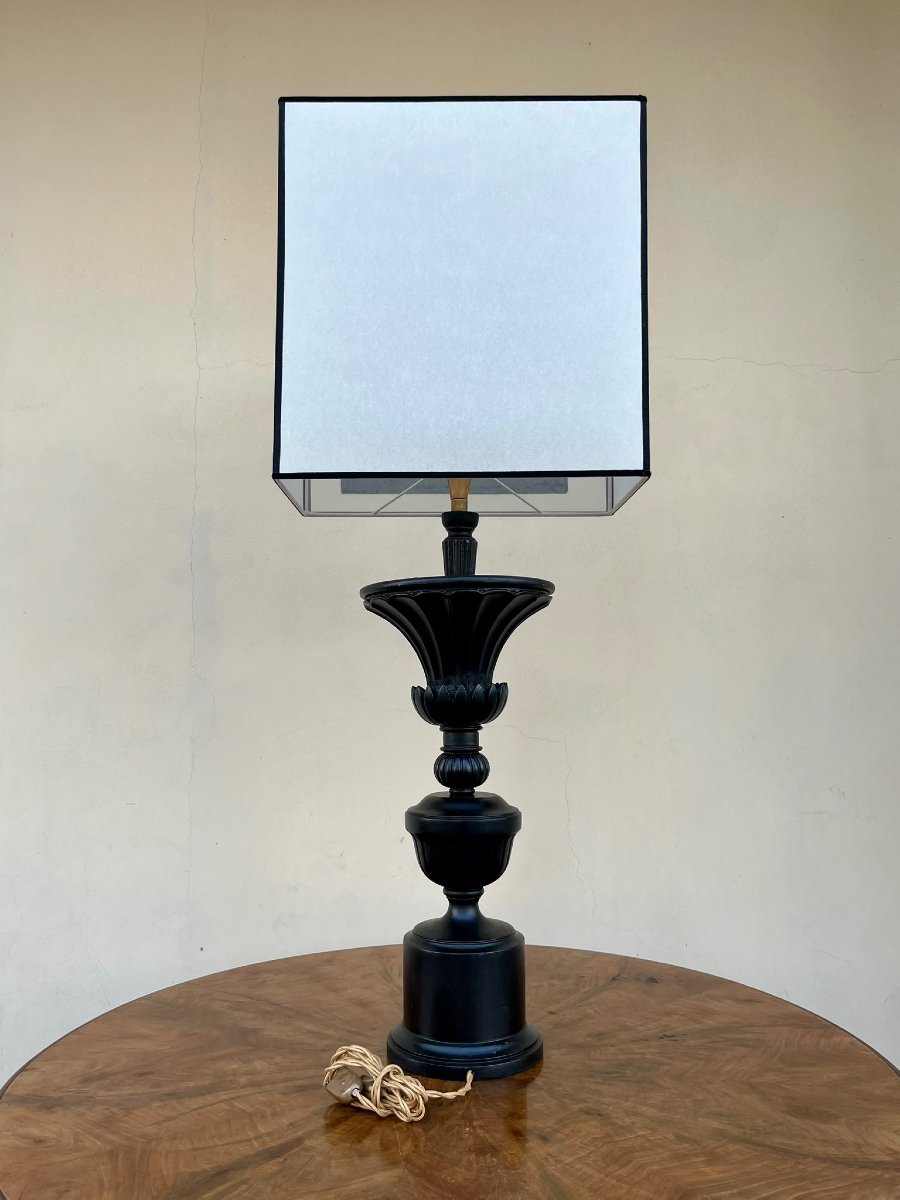 Lampe en bois ébony 1930-photo-1