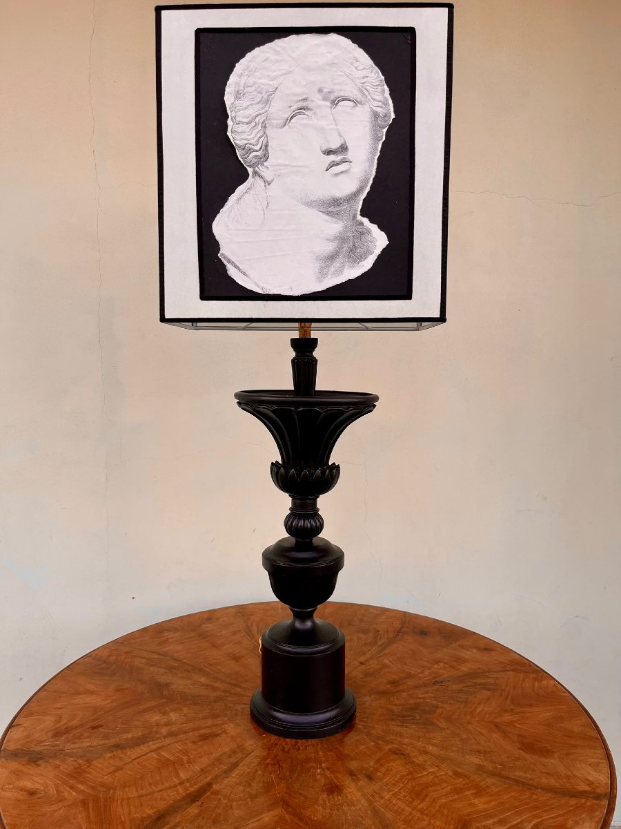 Lampe en bois ébony 1930-photo-2