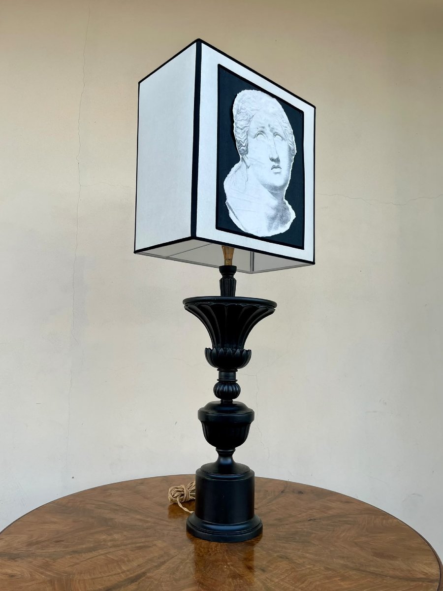 Lampe en bois ébony 1930-photo-3