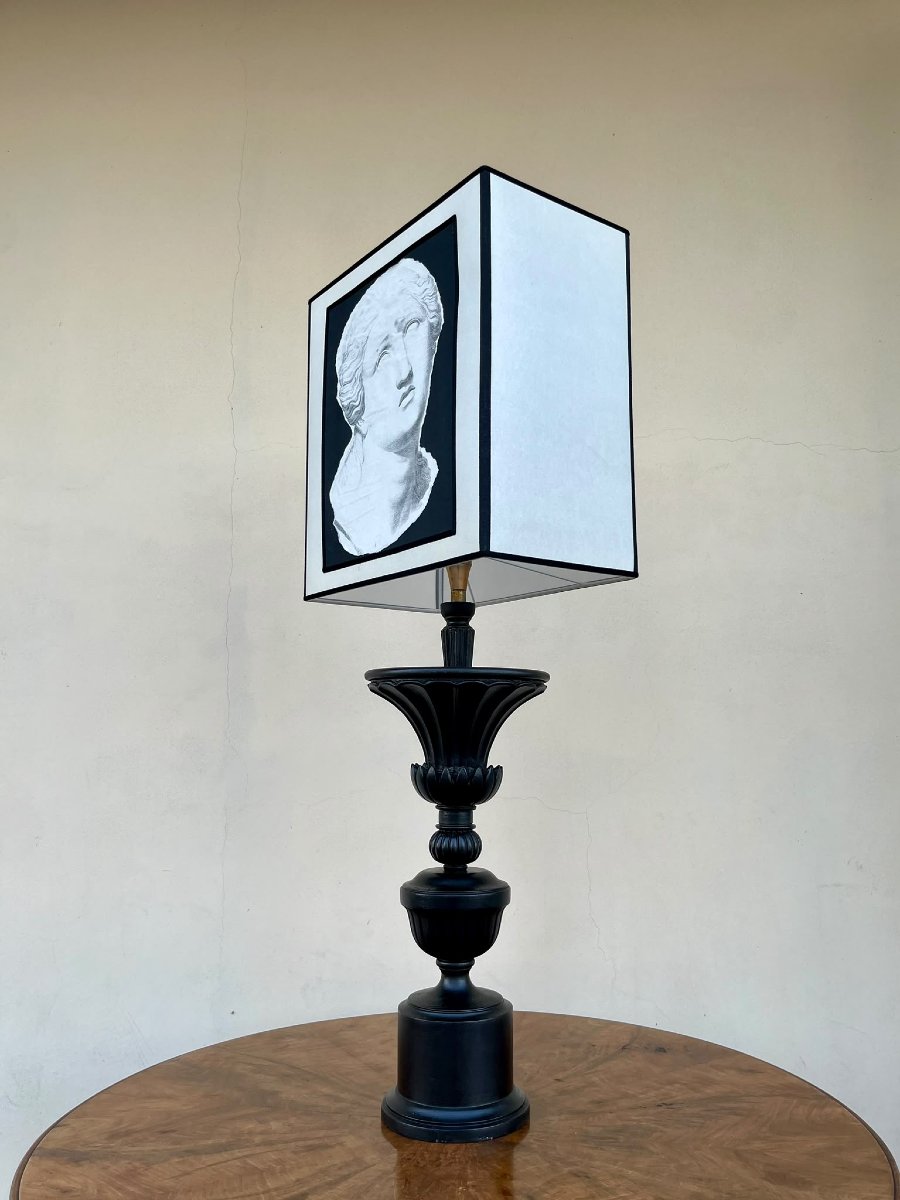 Lampe en bois ébony 1930-photo-4