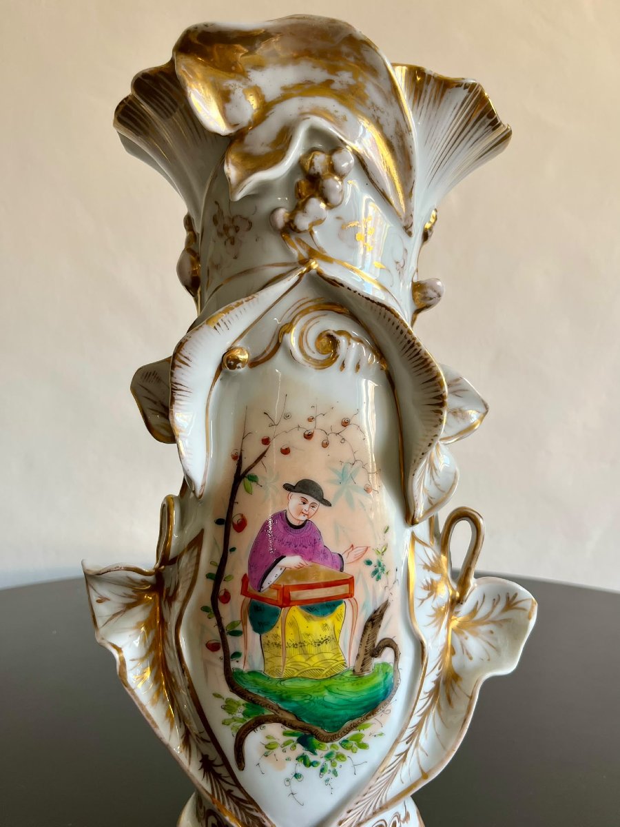 Vase napolitain en céramique peinte de 1870-photo-2