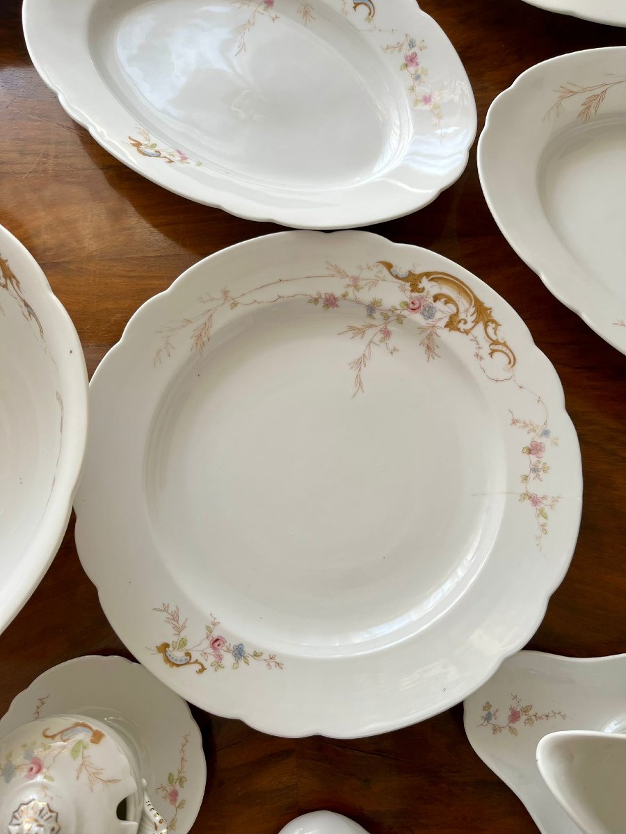 Service de Table Ginori 1930 Motif Floral-photo-3