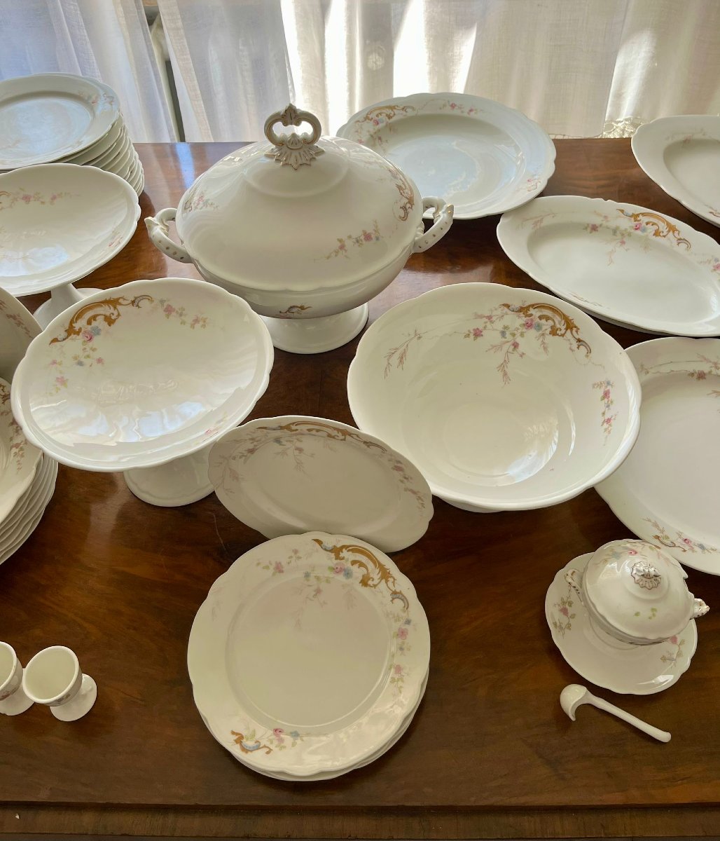 Service de Table Ginori 1930 Motif Floral-photo-3