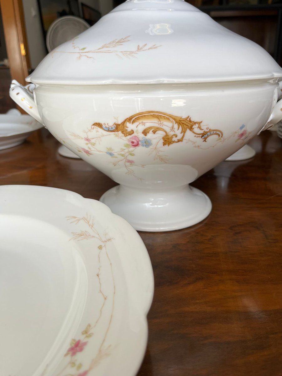 Service de Table Ginori 1930 Motif Floral-photo-4