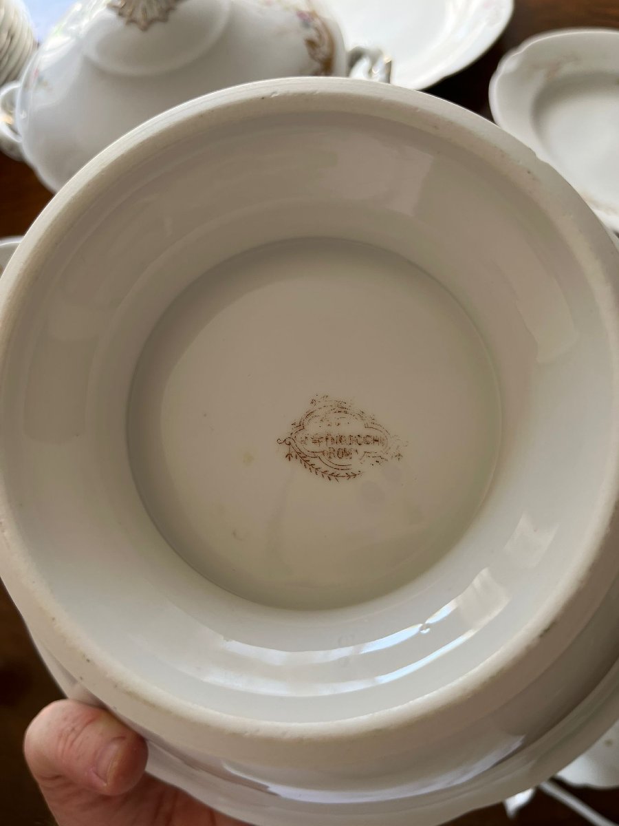 Service de Table Ginori 1930 Motif Floral-photo-7