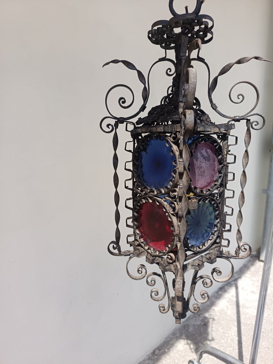 Santa Caterina Venetian Tin Lantern—early 20th Century-photo-3