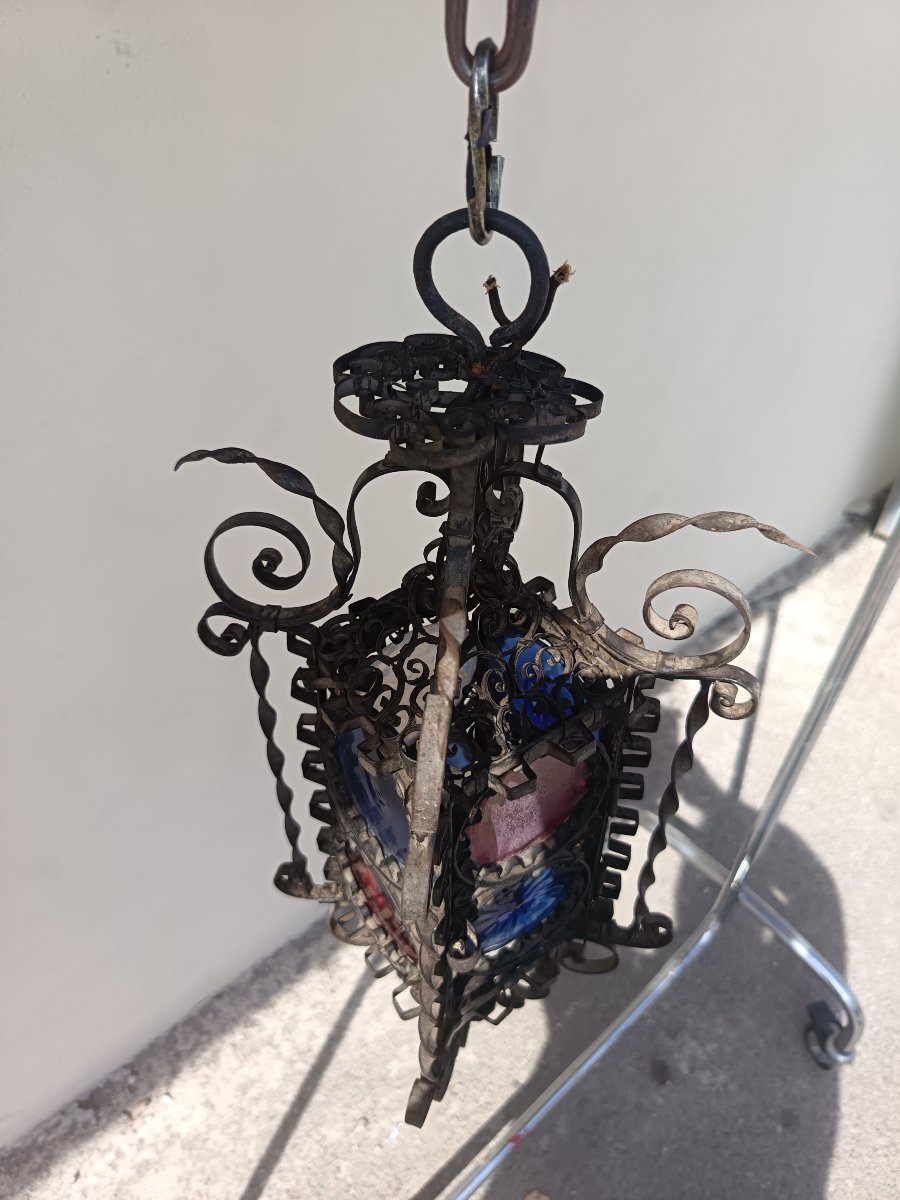 Santa Caterina Venetian Tin Lantern—early 20th Century-photo-2