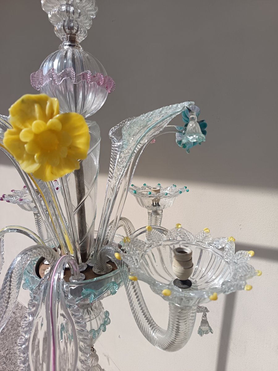 1920s Venetian Blown-glass Chandelier-photo-1