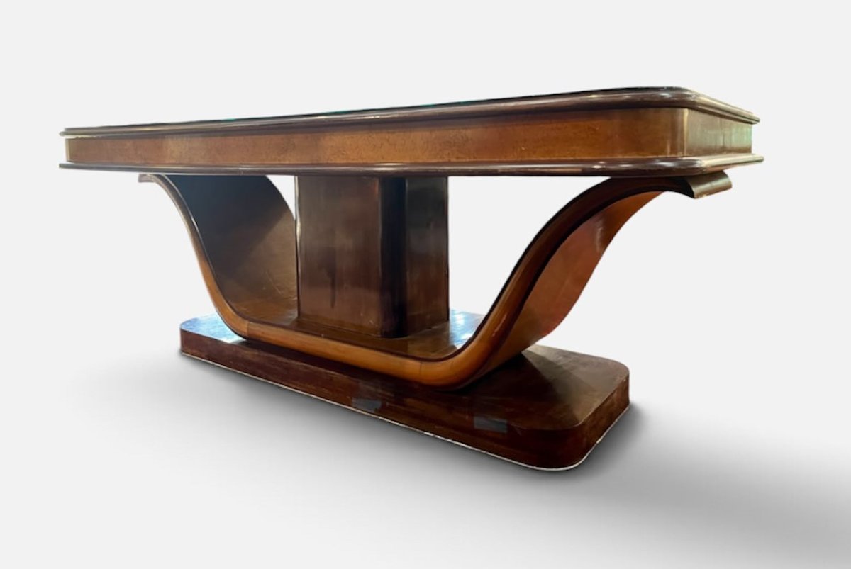 1940s Elm And Rosewood Table, High-end Design