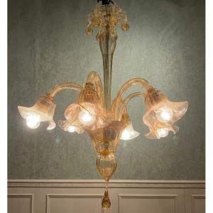 Lustre Paolo Venini 1938 en verre de Murano