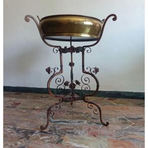 Embossed Brass Vase 1910 Florence