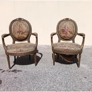 Paire de fauteuils français du XIXe siècle