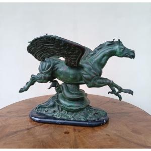 Rationalist Bronze Sculpture From 1930: Hippogriff