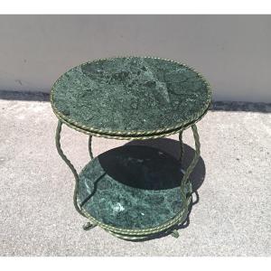 Table style « brutaliste » en marbre 1950
