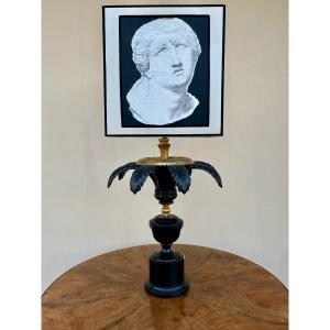 900 Wooden Palm Table Lamp