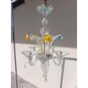 1920s Venetian Blown-glass Chandelier
