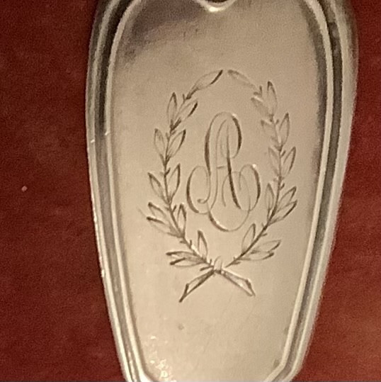 couvert au filet en argent massif 