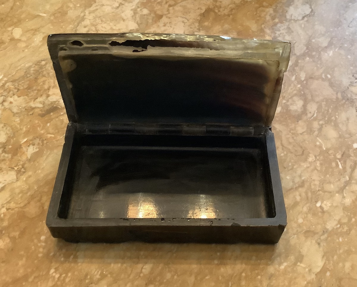 Boîte à priser en corne pressée -photo-2