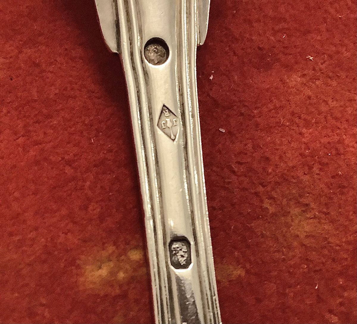 Silver-plated Cutlery With A Net-like Pattern, Minerva Hallmark -photo-2