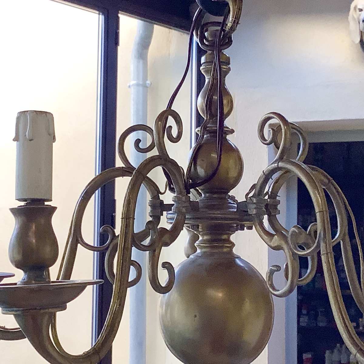 Lustre hollandais en bronze début XIX°-photo-3
