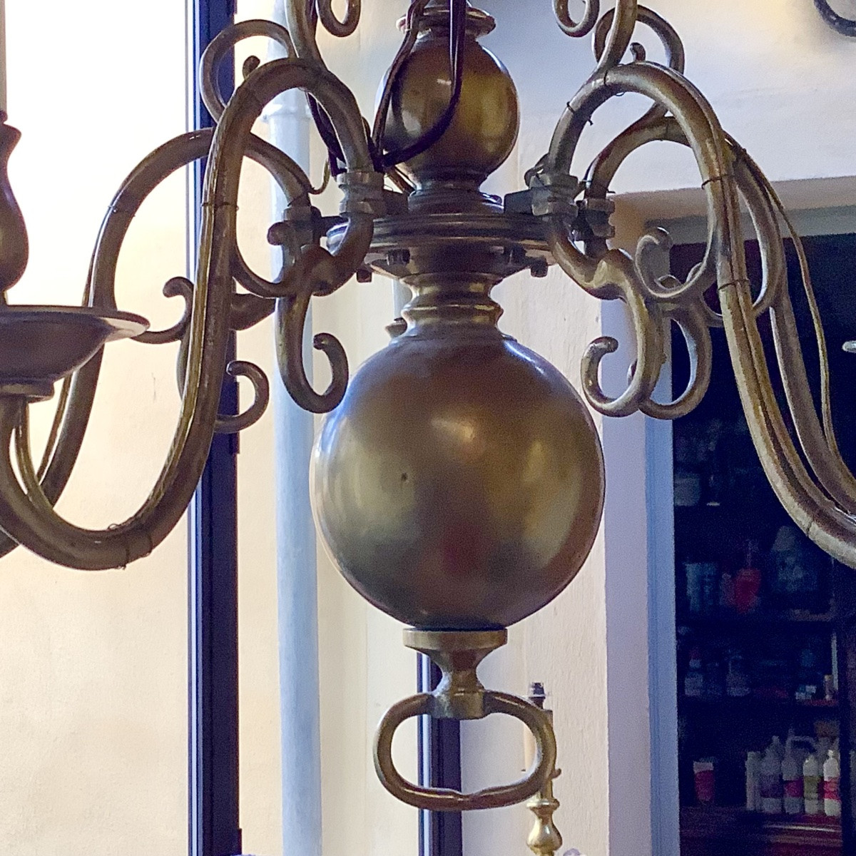 Lustre hollandais en bronze début XIX°-photo-1